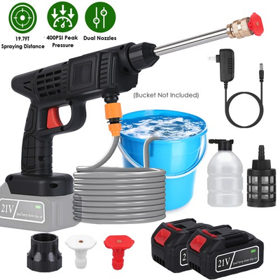 #ad #ad Cordless Electric High Pressure Water Spray Car Gun Portable Washer Cleaner Yard $27.99