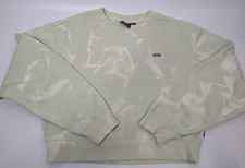 Vans Women s Water Wash Cropped Sweatshirt Light Green Mint Green Size XL