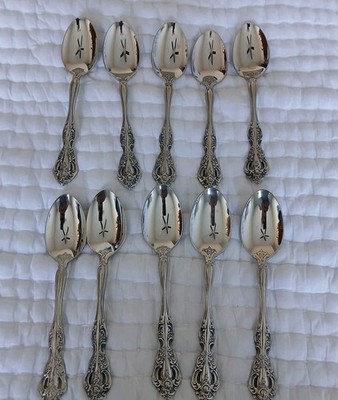 Oneida MICHELANGELO Teaspoons  Set of 10, Stainless 18/8 In Exc. Condition