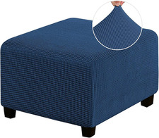 Copripouf Quadrato, Copri Poggiapiedi Morbido Jacquard Fodere per Pouf Rettangol