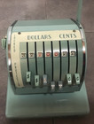 Old Vintage Antique Paymaster Check Writing Machine&Protection Original Box -Key — photo 1