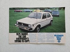 Vw Volkswagen Rabbit Economy Cars 1979 - 2 Page Vintage Print Ads Poster 1978 Vw Volkswagen Rabbit Economy Cars 1979 - 2 Page Vintage Print Ads Poster 1978