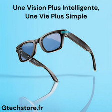 Lunettes De Soleil Intelligentes IP65 Étanches, Caméra Mode AI, Appel Bluetooth