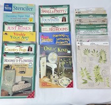 One Stroke Tole Painting Books LOT of 11 Donna Dewberry Included 12 Stencil Kits