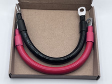 Battery Cable, 2 AWG Battery Cables with Terminals, 2PCS Copper Battery Cables