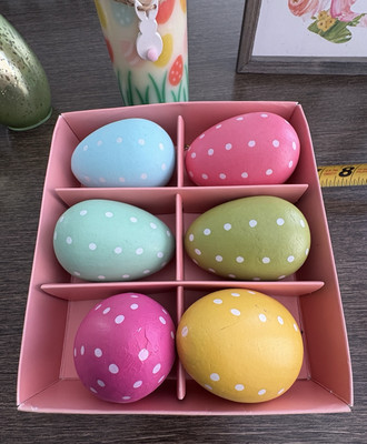 Easter Decor - Hand Painted Porcelain Easter Eggs For Home Decor