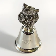 Silver Plated Cardinal Christmas Holiday Dinner Bell Retired ‘08 Living Quarters