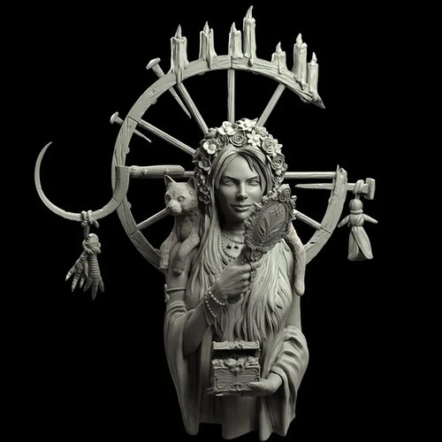 1/10 Babayagha The Black Mother, Resin Model Bust GK, Sci-fi theme, Unassembled - Picture 2 of 24