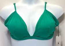 Shade  Shore Women's Green Wireless Adjustable Straps Bikini Top XL 16 NWT 15