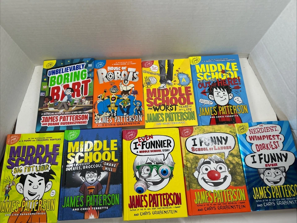 Джеймс Паттерсон средней школы 9 книга лот иллюстрированный Wimpy Kid стиль 2 pbk, 7 hc - Изображение 2 из 4