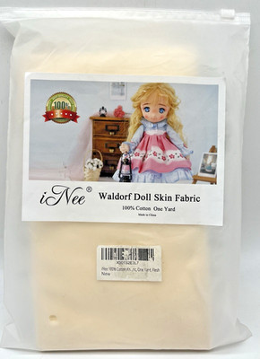 High-quality iNee 100% Cotton Interlock - Flesh Fabric - Waldorf Doll Skin - NEW