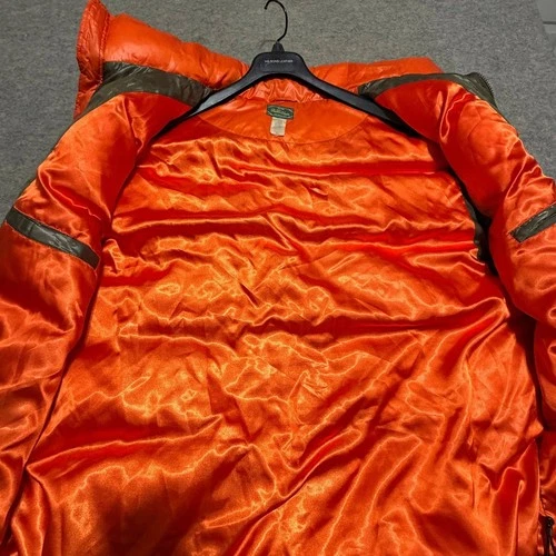 Stall & Dean Mens 5XL Puffer Vest Olive Green Orange Goose Down Big Tall Vests image 5