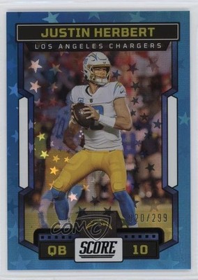 2023 Score Stars 20/299 Justin Herbert #143 1qr7