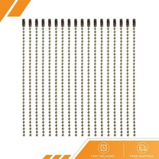 20 Pcs Ball Bead Chain Metal Ball Chain w Connectors Bronze