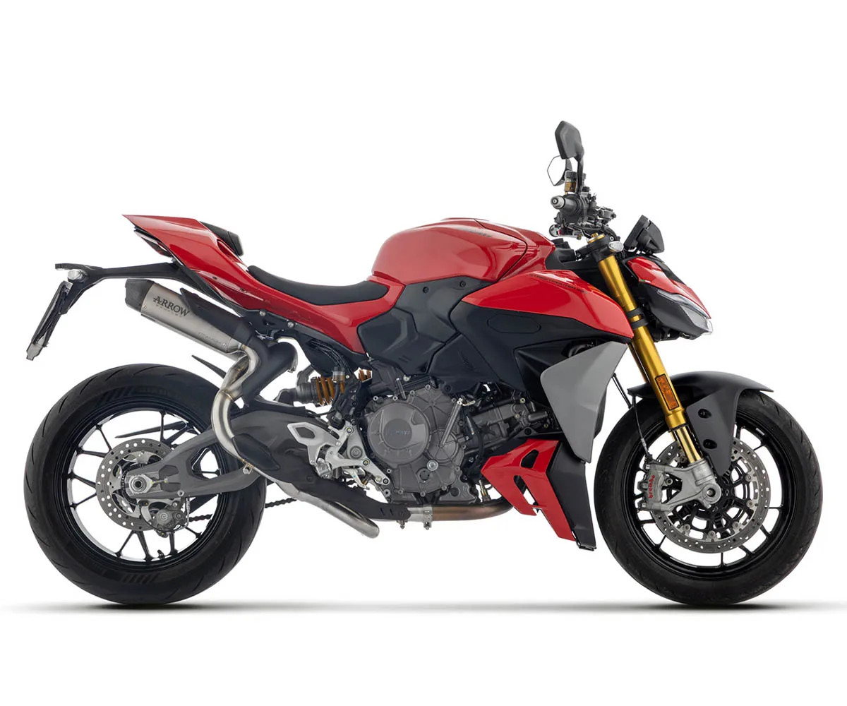 Full Exhaust Arrow Round Sil Tit/Inox Ducati Streetfighter V2/S