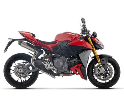Full Exhaust Arrow Round Sil Tit/Inox Ducati Streetfighter V2/S