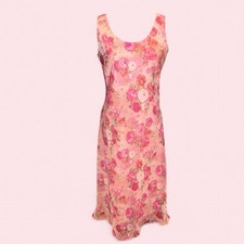 Vintage Karin Stevens Dress 8 Floral Tea Length Cottagecore Romantic Feminine