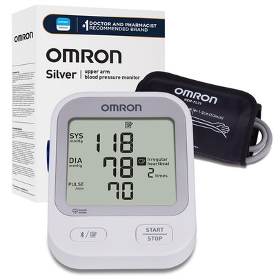 #ad OMRON Silver Blood Pressure Monitor for Home Use amp; Upper Arm One Size White $85.49