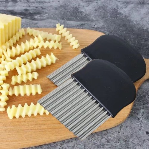 2 Pcs Large Crinkle Cutter - French Fry Slicer - Potato Knife Cutter Fruit Ve...