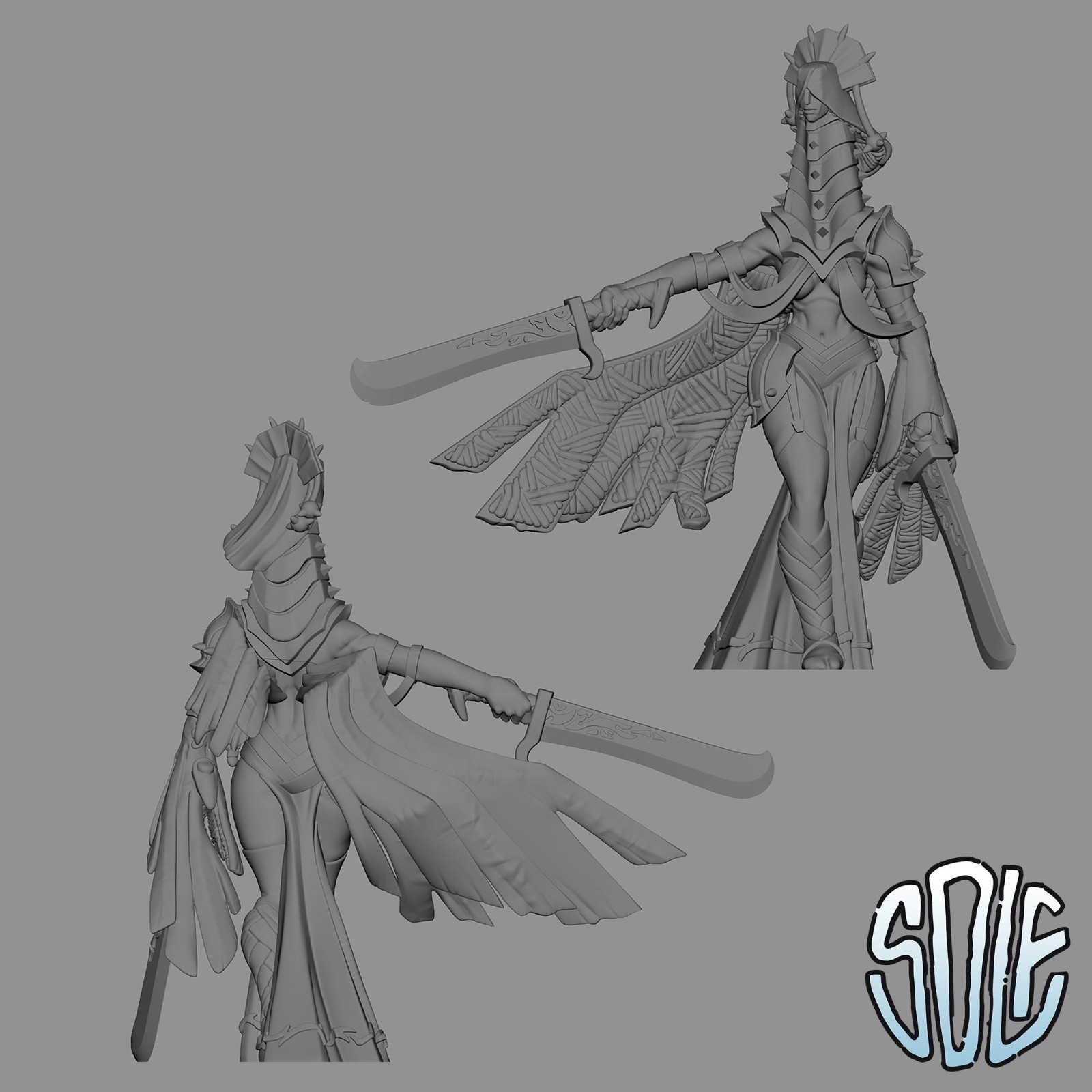 Principessa del Dolore - Demone da Tavolo Fantascienza Fantasy Miniatura Wargaming Proxy foto 2