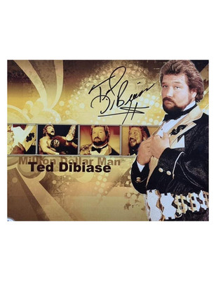10x8 Million Dollar Man Wrestling Druck signiert von Ted DiBiase