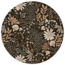 Vintage Dark Brown Floral Mouse Pad,Dark Cottagecore Botanical Cottagecore Mo...
