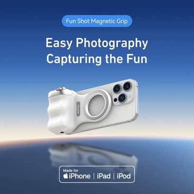 Fun Shot Magnetic Grip   Ergonomic Phone Camera Grip with Detachable Remote for
