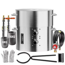 Propane Melting Furnace Kit, 16Kg/35Lbs Gas Metal Melting Furnace Kit, Dual Burn