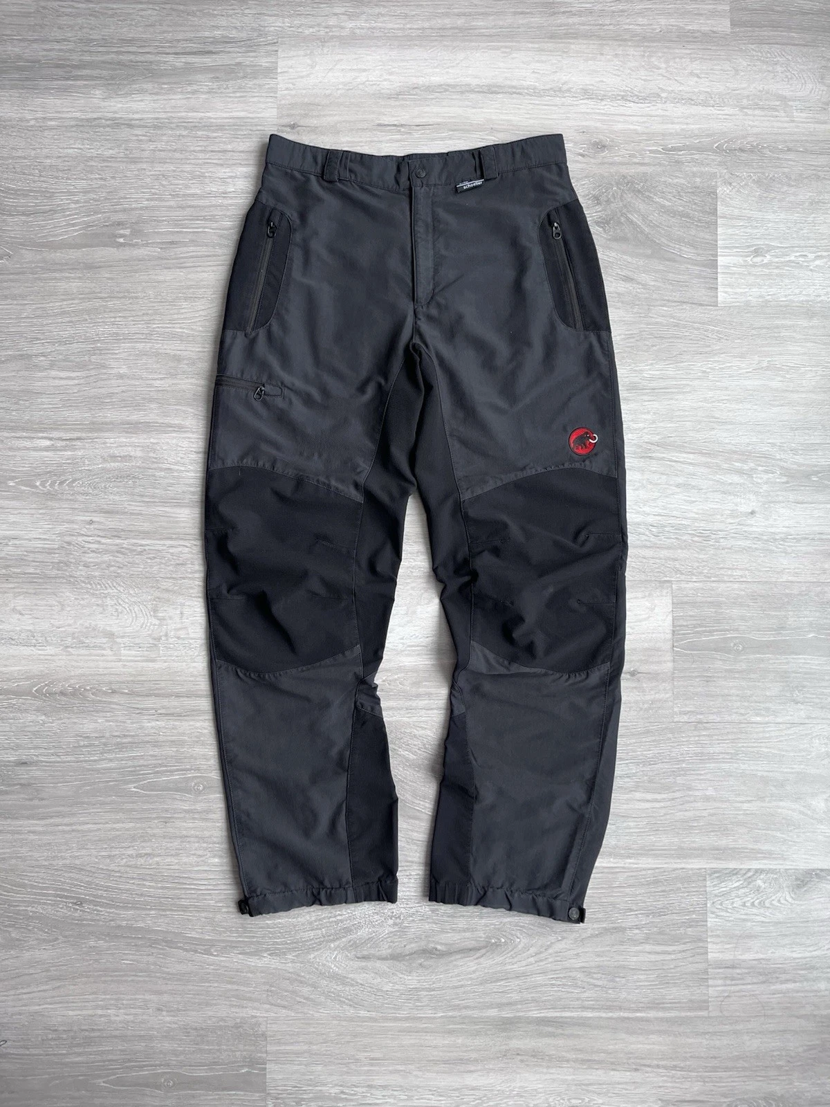 Vintage Mammut Schoeller Dryskin Black Waterproof Nylon Trackpants Joggers