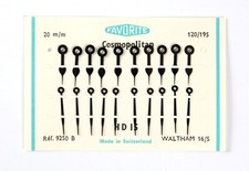 16S Waltham Pocket Watch Dark Silver Hour and Minute Spade/Pointer Hands- 1 Pair