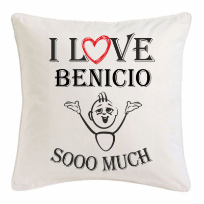 I Love Benicio KISSENBEZUG 40X40cm Ich Liebe Benicio Weiss 110086