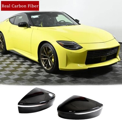Dry Carbon Side View Wing Mirror Cover Caps Add-On For Nissan 400Z Z34 2022UP