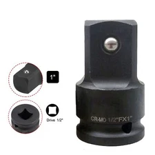 1/2 Inch Drive x 1 Inch Impact Socket Adapter Female to Male Cr-Mo