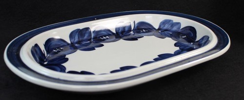Arabia ANEMONE BLUE Platter 14 1/4" length GOOD CONDITION