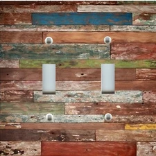 Light Switch Plate Cover RUSTIC HOME DECOR OLD PAINTED DISTRESSED PLANK WOOD 1