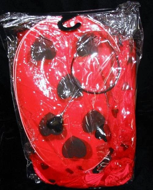 SS4U Rojo Terciopelo Ladybug Lentejuelas Recortado Vestido Alas Disfraz M/L Foto 3 de 3