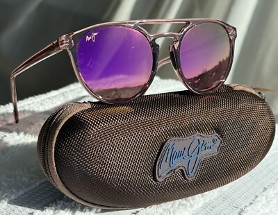 Maui Jim Ah Dang ! 781 12C Translucent Pink Frame, Maui Sunrise Polarized Lenses