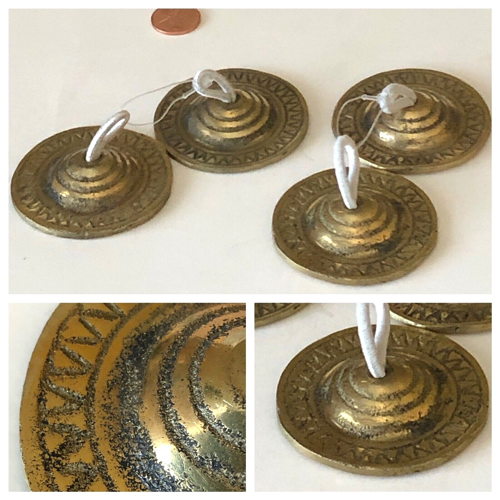 Vintage Finger Cymbals Percussions Belly Dancer Zills… Gem
