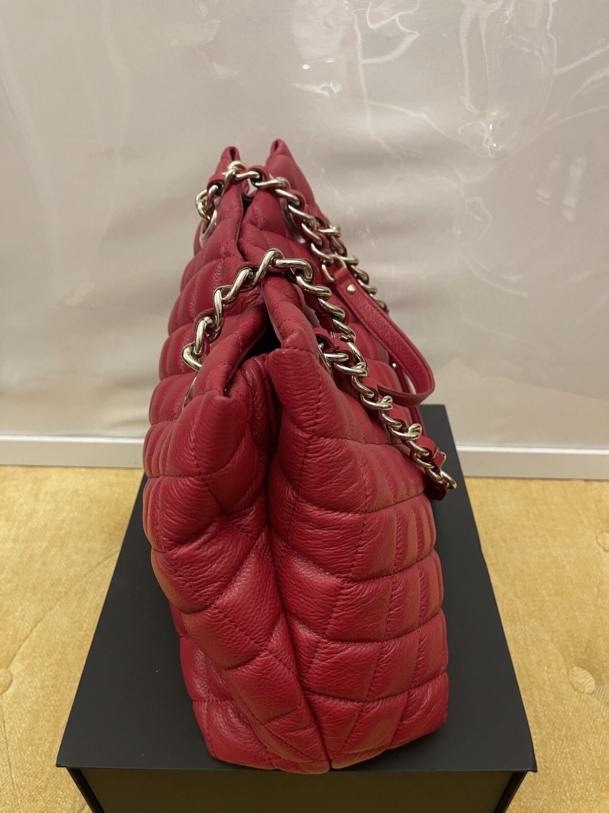 kate spade tote bag Red quilted leather eBay