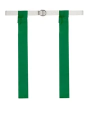 Set of 6 Belts - Flag Football Belt with 2 Flags  - Green - 60" Belt
