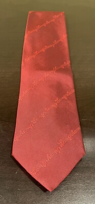 Longchamp 100% Silk Red Men s Neck Tie Signature Logo