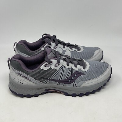 Saucony Excursion TR14 Sneakers Womens 11 Gray Purple Trail Running Walking Shoe
