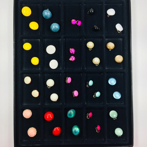 Lot vintage clip button Gem