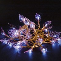 Led Lichterkette BläTter / Kabel Pink Dioden Kaltweiß Konstsmide 4073-340