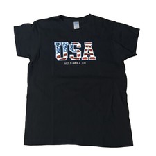 USA Made In America 2018 Graphic T-Shirt UNISEX Black Size M Independence Day