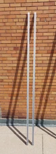 2 Vintage Nelson Omni Unit Herman Miller Wall Shelving Pole Upright Silver 94"