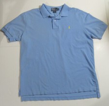 Polo Ralph Lauren Men's Shirt Light Blue with Yellow Pony Size X-Large XL