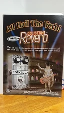 MODTONE GUITAR EFFECTS COLISEUM REVERB PEDAL PRINT AD 11 X 8.5 .2