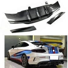 Carbon Fiber Rear Bumper Diffuser For Benz C63 AMG S PSM Style 2Door 15-21
