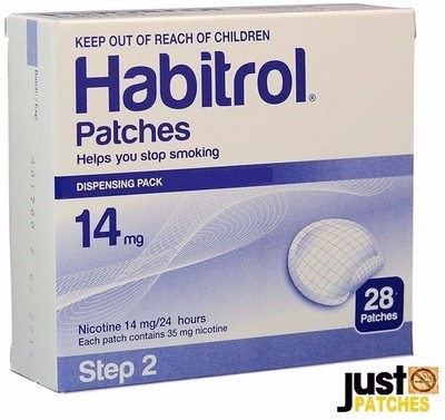 STEP 2 HABITROL TRANSDERMAL NICOTINE PATCH 14 mg (1 box 28 patches) 01/2028